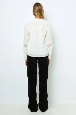 Fashion Pleated lace top - BELLINE Shirts & Blouses
