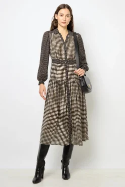 Fashion Polka Dot Long Shirt Dress - SUNITA Dresses
