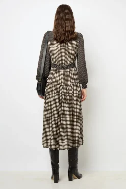 Fashion Polka Dot Long Shirt Dress - SUNITA Dresses
