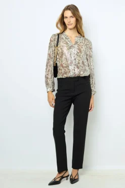Hot Print blouse with lurex - BASYLL Shirts & Blouses