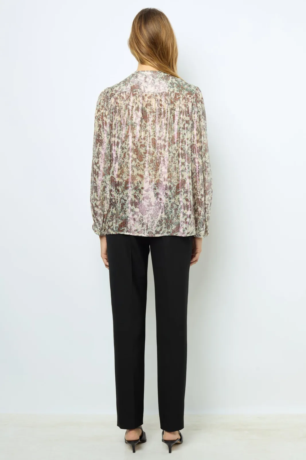 Hot Print blouse with lurex - BASYLL Shirts & Blouses