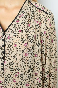 Discount Printed V-neck straight dress - SALINE Dresses