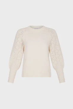 New Pullover with openwork sleeves - JOELYNE Knitwear