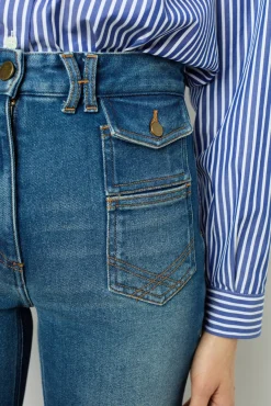 Clearance Raw denim flared jeans - ANNA Trousers|Suits & Outfits