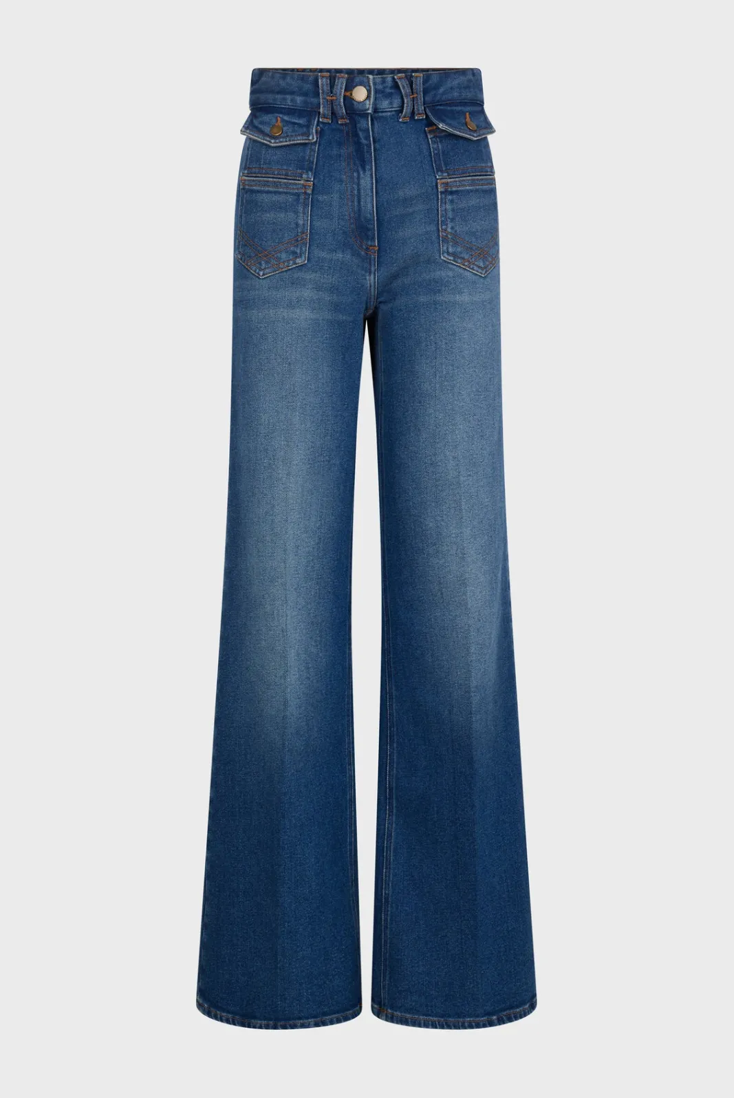 Clearance Raw denim flared jeans - ANNA Trousers|Suits & Outfits