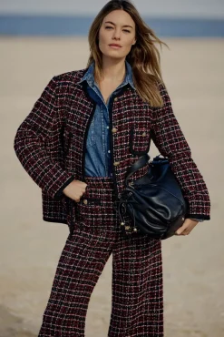 Best Red tweed jacket with braid - MAIWENN Jackets|Suits & Outfits