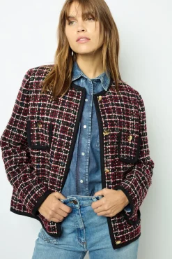 Best Red tweed jacket with braid - MAIWENN Jackets|Suits & Outfits