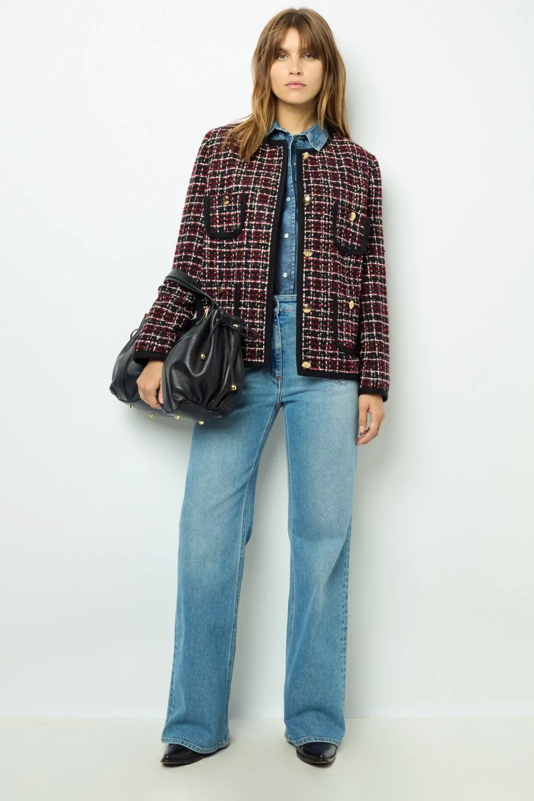 Best Red tweed jacket with braid - MAIWENN Jackets|Suits & Outfits