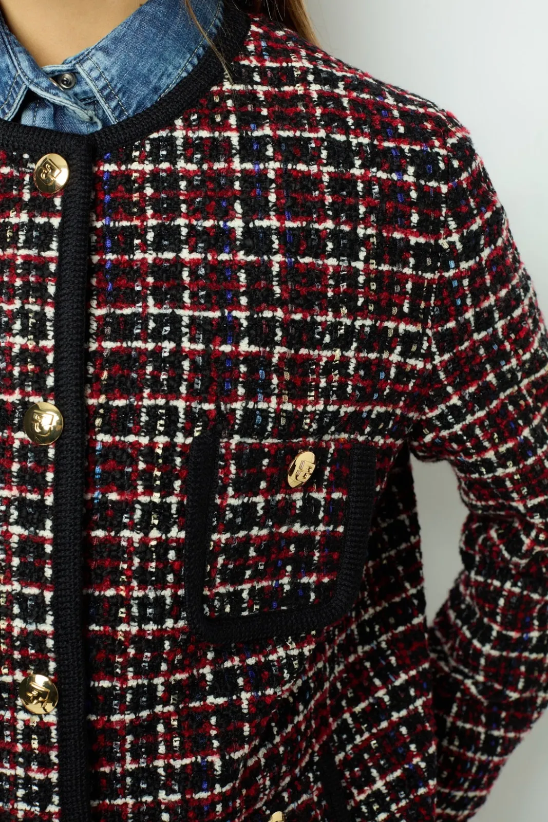 Best Red tweed jacket with braid - MAIWENN Jackets|Suits & Outfits