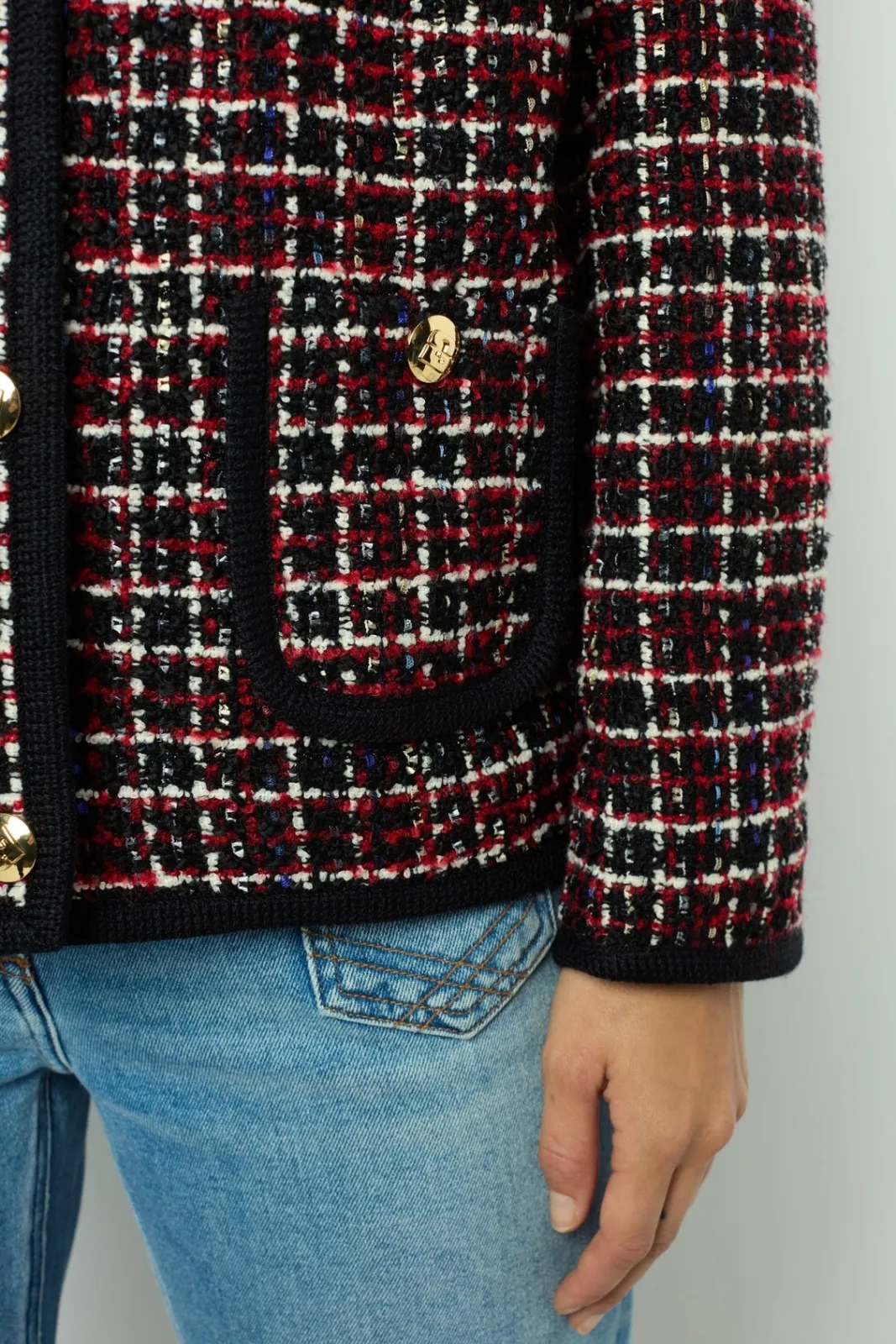 Best Red tweed jacket with braid - MAIWENN Jackets|Suits & Outfits