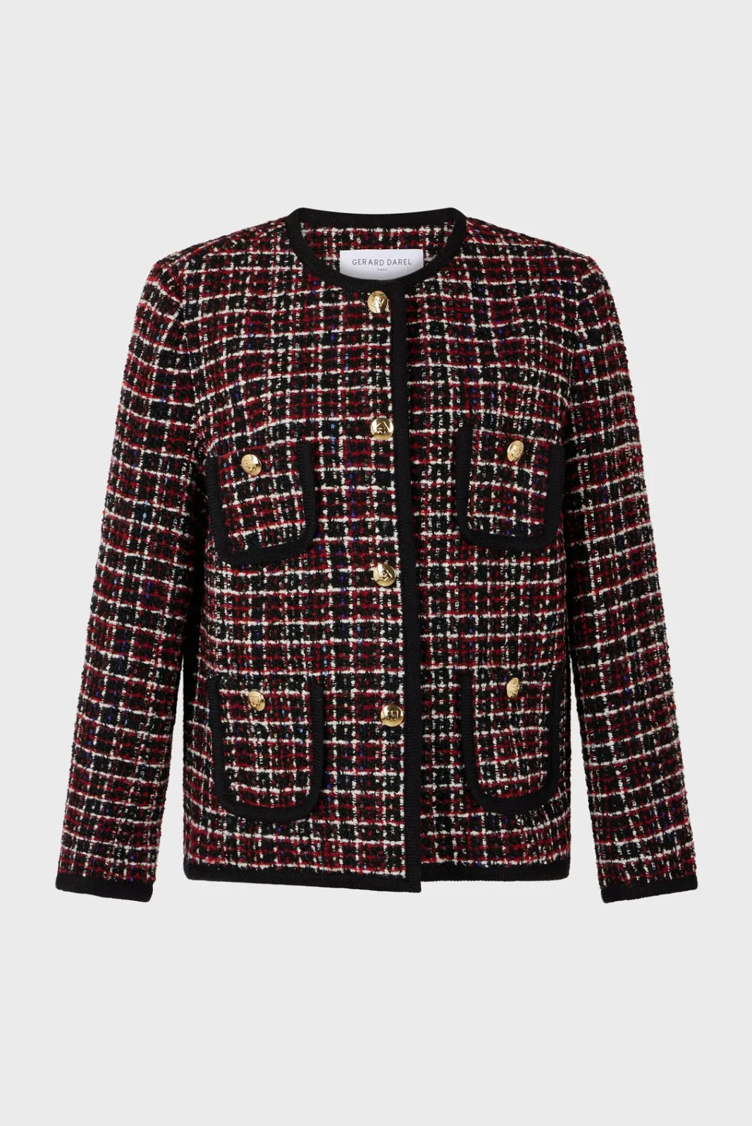 Best Red tweed jacket with braid - MAIWENN Jackets|Suits & Outfits