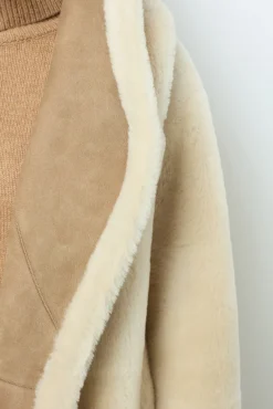 Online Reversible shearling coat with shawl collar - LEOCADIE Leather & Pelts