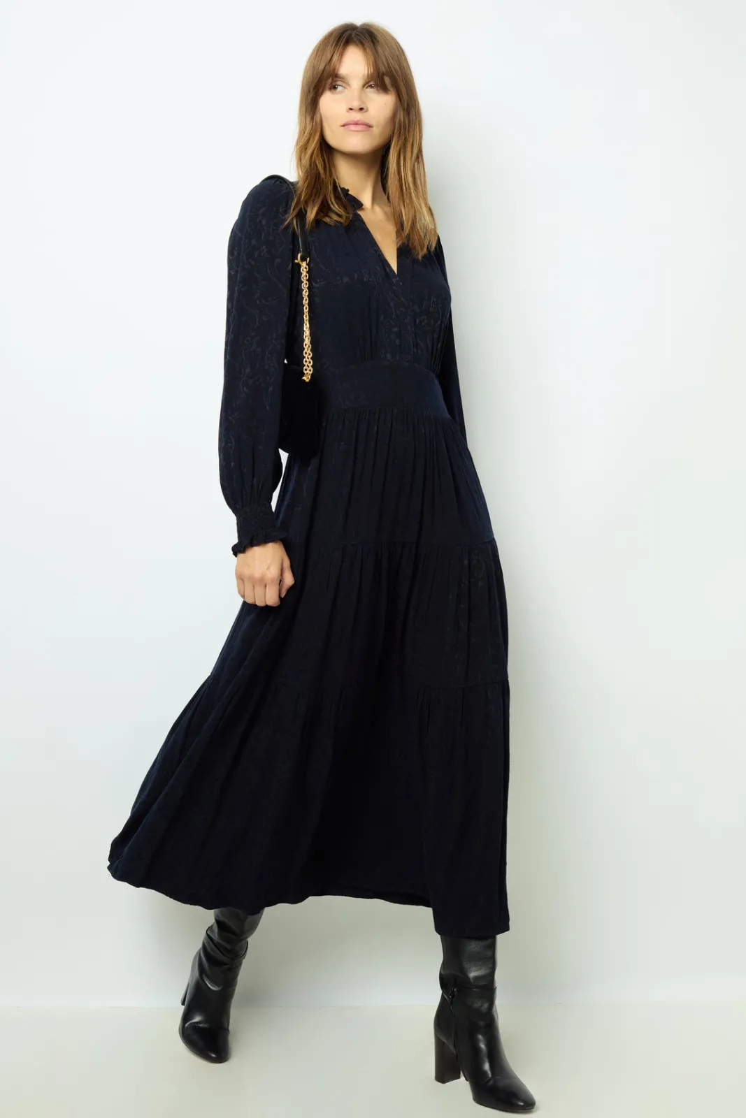 Best Ruffled jacquard maxi dress - SANDRINE Dresses