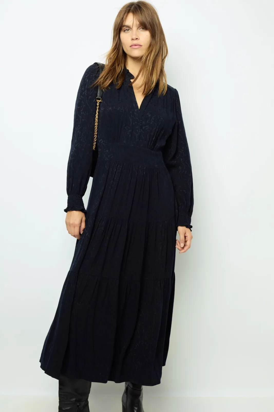 Best Ruffled jacquard maxi dress - SANDRINE Dresses