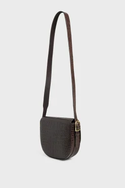 Online Saddle bag in leather embossed cr