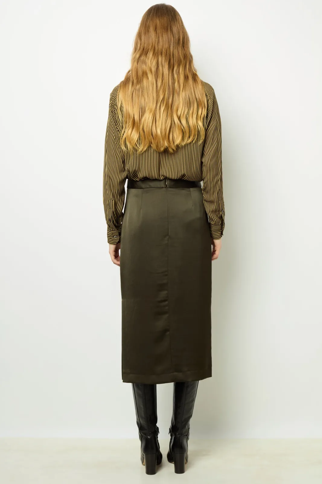 New Satin midi skirt - CORALINE Skirts