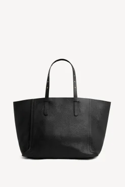 Sale Shopping bag in grainy leather metallic inside - SIMPLE 2 Handbag|Cabas & Tote Bags