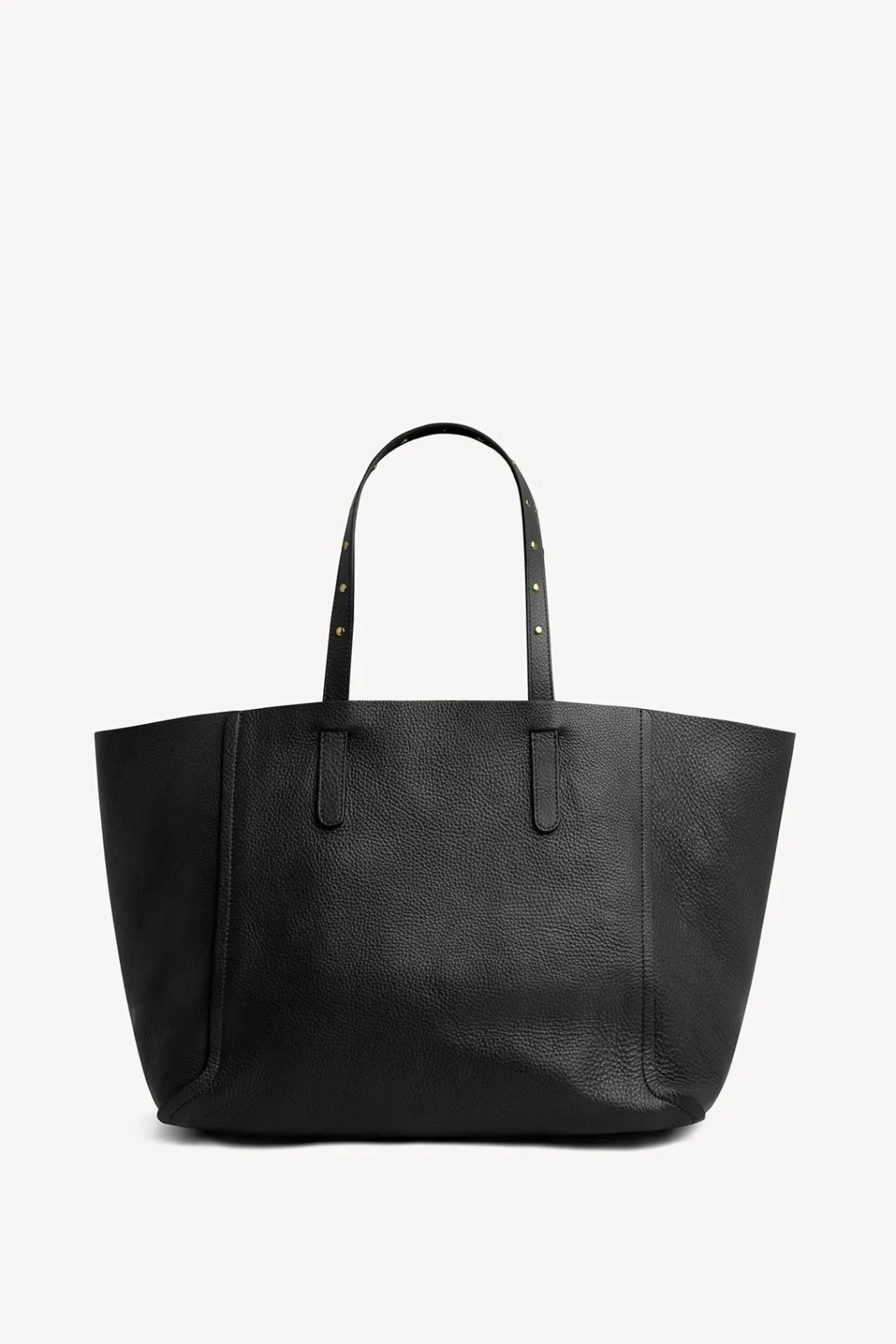 Sale Shopping bag in grainy leather metallic inside - SIMPLE 2 Handbag|Cabas & Tote Bags