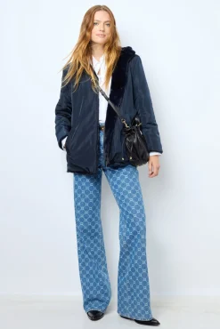 Clearance Short reversible parka in faux fur - LILYROSE Coats