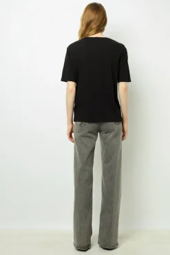 Best Short sleeve T-shirt with studded logo - ANOUCHE Tops & T-Shirts