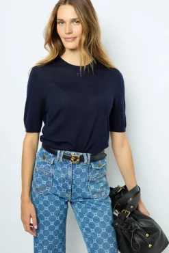 New Short sleeves wool sweater - LYSEA Knitwear