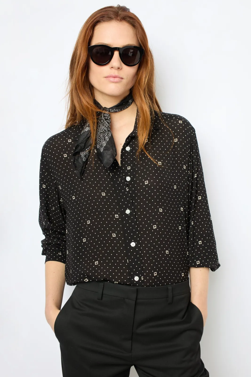 Clearance Soft polka dot shirt – CLYDE Shirts & Blouses|Suits & Outfits