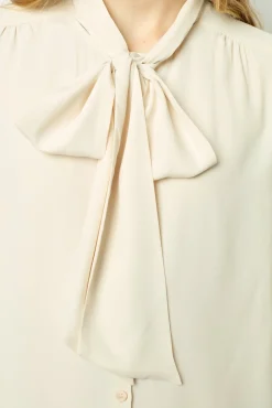 Outlet Soft shirt with lavaliere collar - BELPHINE Shirts & Blouses|Suits & Outfits