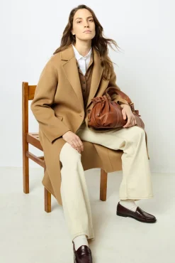 Online Straight cut double-face wool coat - LANAIA Coats