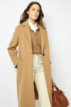 Online Straight cut double-face wool coat - LANAIA Coats
