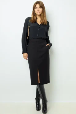 Best Straight mid-length skirt - CLEA Skirts