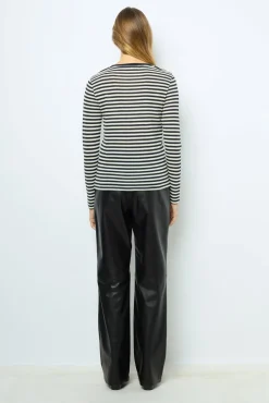 Outlet Striped fine wo