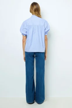 Clearance Striped popelin blouse - BERTINIA Shirts & Blouses