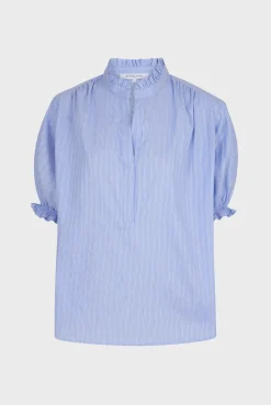 Clearance Striped popelin blouse - BERTINIA Shirts & Blouses