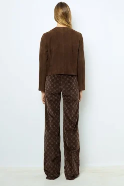 Sale Suede collarless jacket - BELINA Leather & Pelts