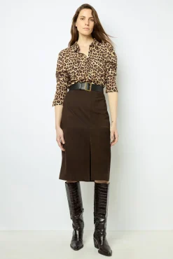 Clearance Suede straight skirt - CHARLIE Leather & Pelts