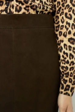 Clearance Suede straight skirt - CHARLIE Leather & Pelts