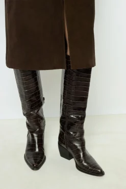 Clearance Suede straight skirt - CHARLIE Leather & Pelts