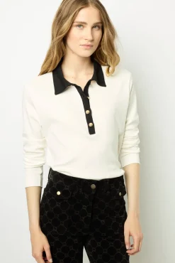 Outlet Two-tone cotton polo shirt - ALFREDINE Tops & T-Shirts