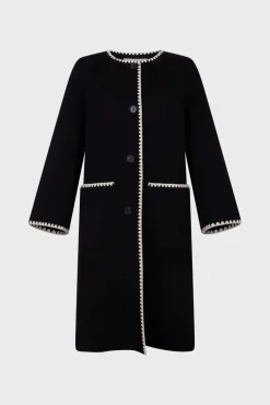 Online Two-tone mid-length coat - LILIA Coats