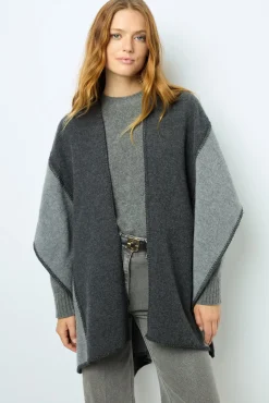 Discount Two-tone poncho - DAMIANE Scarves