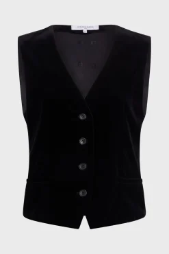 Best Velvet sleeveless jacket - MAIA Jackets|Suits & Outfits