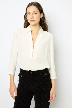Online Velvet straight blazer - MAEVA Shirts & Blouses
