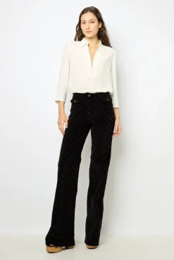 Online Velvet straight blazer - MAEVA Shirts & Blouses
