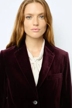 Fashion Velvet straight blazer - MAEVA Jackets|Suits & Outfits
