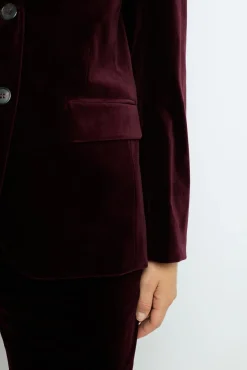 Fashion Velvet straight blazer - MAEVA Jackets|Suits & Outfits