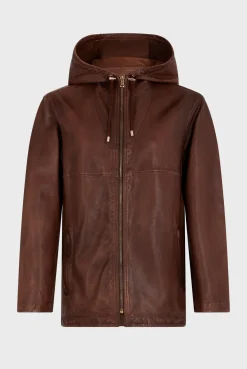 Sale Veste en cuir à capuche - BAYLIE Leather & Pelts