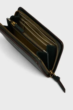 Hot Wallet in leather metallic inside - WALLET Leather Goods