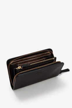 Clearance Walletin grainy leather metallic inside- WALLET Leather Goods