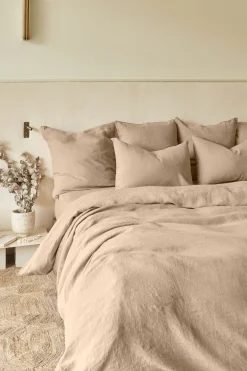 Discount Washed linen duvet cover - light brown Duvet Covers