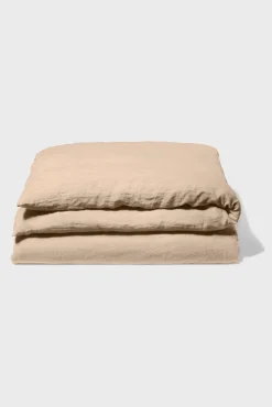 Discount Washed linen duvet cover - light brown Duvet Covers